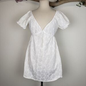 La Blanca white eyelet coverup dress